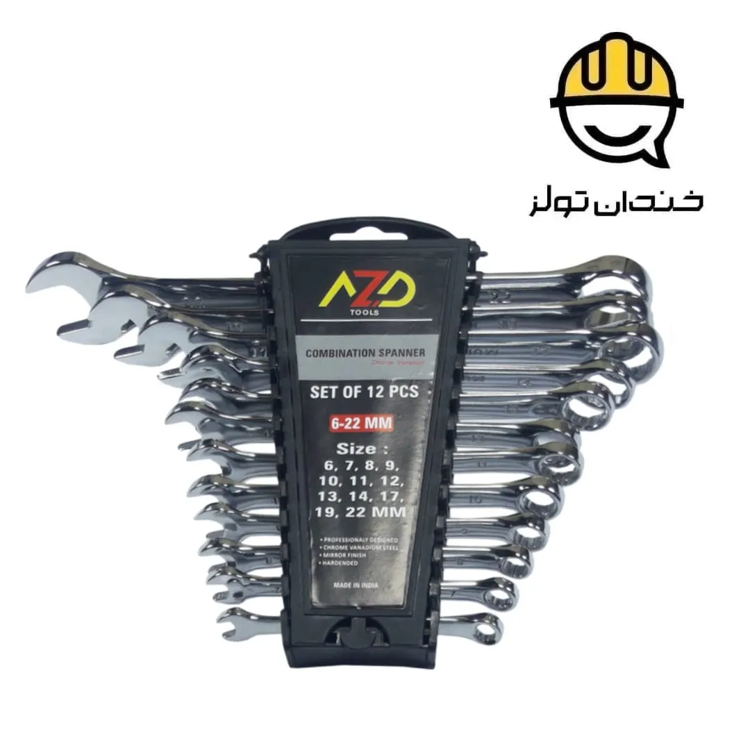 ست آچار ۱۲ عددی یکسر رینگی AZD